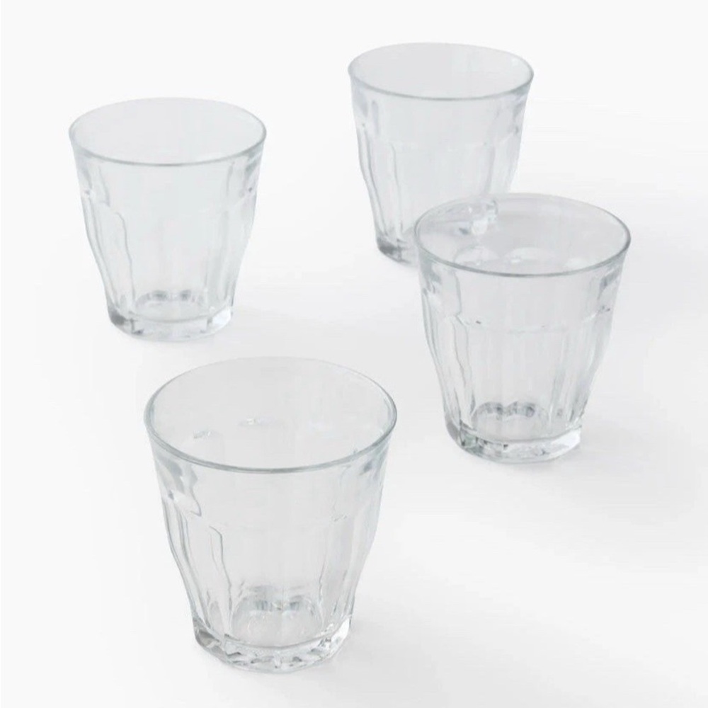 DURALEX Clear 25 cl Picardie Tumbler Pack of 4 Glasses 8-3/4 Ounce NEW NIB